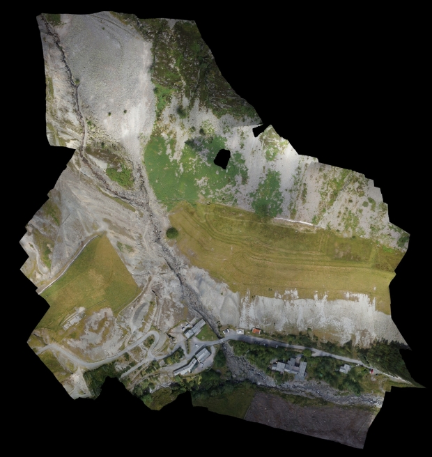 Agisoft xy topographic plot of Greenside Lead Mines