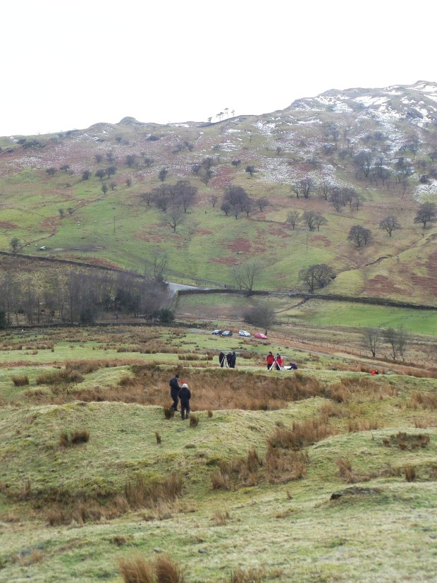Surveying at Lamb Pasture enclosed settlement in Bannisdale